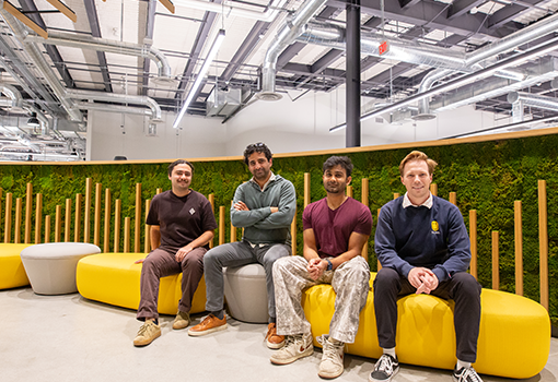 A photo of the Flucta team inside OASIS